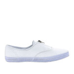 Baskets tennis en toile blanche avec fermeture clair / zip street life