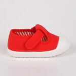 Baskets tennis toile kokin rouge
