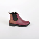 Boots avec �lastiques tipo alto bordeaux cuir