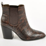 Boots femme avec effet croco vice versa marron