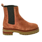 Chelsea boots femme en cuir camel tipo alto cuir