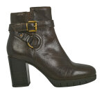 Boots  talon femme en cuir marron fonc tipo alto cuir