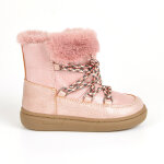 Bottes avec col fausse fourrure kokin rose