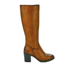 Bottes cavalires  talon femme en cuir camel tipo alto cuir