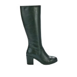 Bottes cavalires  talon femme en cuir noir tipo alto cuir