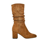 Bottes mi hautes femme marron mascara