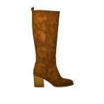 Bottes  talon femme en sudine camel vice versa