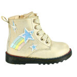 Bottines b�b� fille dor� motifs �toiles kokin