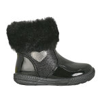 Bottines bb fille vernis noir motifs c?ur kokin