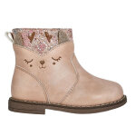 Bottines bb fille rose motif chat kokin