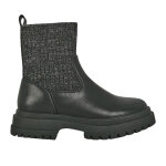 Bottines chaussettes fille noir semelle crante girl time
