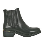 Bottines chelsea femme noir insert dor� vice versa cuir