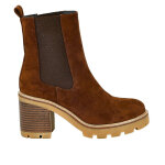 Bottines chelsea  talon femme camel vice versa