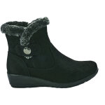 Bottines compenses femme lady confort noir cuir