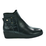Bottines compenses femme scalina noir cuir