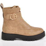 Bottines femme plates vice versa beige