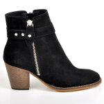 Bottines femme  talons style western tipo alto noir cuir