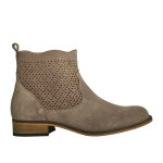 Bottines ajour�es femme en cuir beige tipo alto cuir