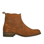 Bottines ajoures femme en cuir camel tipo alto cuir