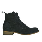 Bottines  lacets ajoures femme en cuir noir tipo alto cuir