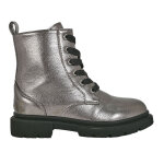 Bottines fille argent semelle crante girl time cuir