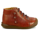 Bottines fille bopy chaussures brique cuir