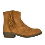 Bottines fille camel  franges girl time