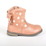 Bottines fille motifs toiles kokin rose