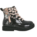 Bottines fille noir � paillettes minnie