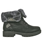 Bottines fourres femme noir  revers outshoes