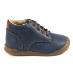 Bottines garon bopy chaussures bleu marine cuir