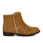 Bottines plates femme marron en sudine vice versa