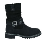 Bottines plates femme noir  brides outshoes