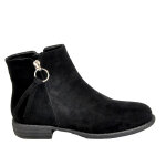 Bottines plates femme noir avec fermeture clair vice versa
