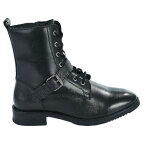Bottines plates femme en cuir noir tipo alto cuir