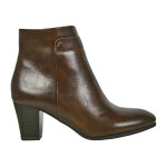 Bottines  talon femme marron fonc mascara cuir