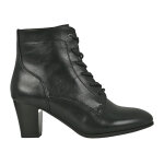 Bottines  talon femme noir et lacets mascara