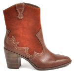 Bottines  talons femme style western vice versa marron