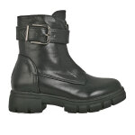 Bottines zippes fille noir semelle crante