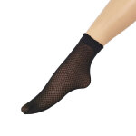 Chaussettes fantaisie femme noir effet rsille