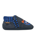 Chaussons bb garon bleu motif monstre isotoner