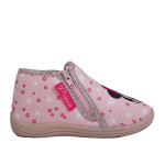 Chaussons b�b� fille rose � zip minnie