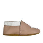 Chaussons bb fille en cuir rose motif licorne tipo alto cuir