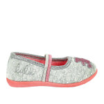 Chaussons enfant avec lastiques lulu castagnette gris