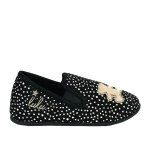 Chaussons enfant avec lastiques lulu castagnette noir