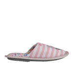 Chaussons mules fille rose motif papillons