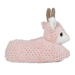 Chaussons peluche fille rose renne