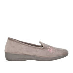 Chaussons femme confort gris