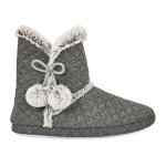 Chaussons femme gris