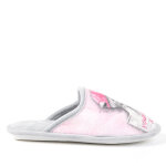 Pantoufles femme gris motifs chatons